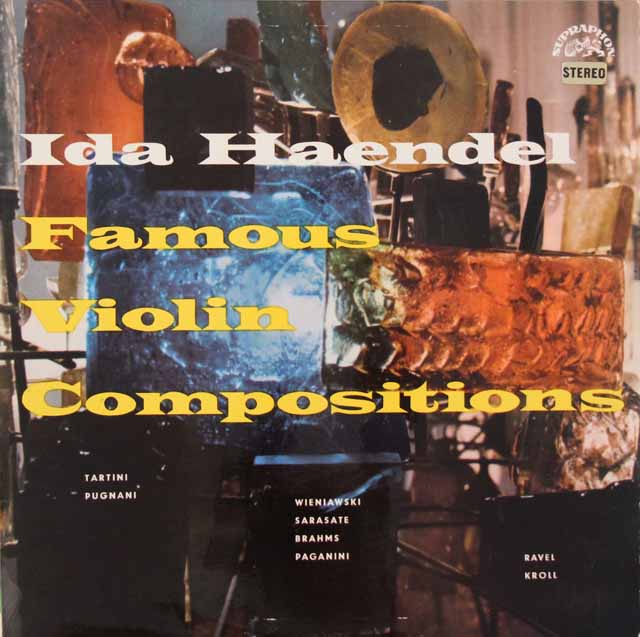 イダ・ヘンデル、ホレチェクのサラサーテ/「ツィゴイネルワイゼン」ほか 　チェコSUPRAPHON　3703　LP レコード