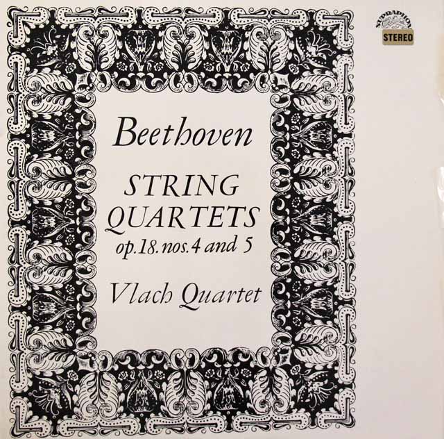 ヴラフ四重奏団のベートーヴェン/弦楽四重奏曲第4、5番　チェコスロヴァキアSUPRAPHON　3703　LP レコード