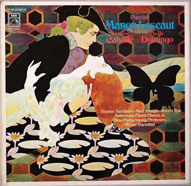 カバリエ、ドミンゴ、バルトレッティのプッチーニ/歌劇「マノン・レスコー」全曲　独EMI　3703　LP レコード