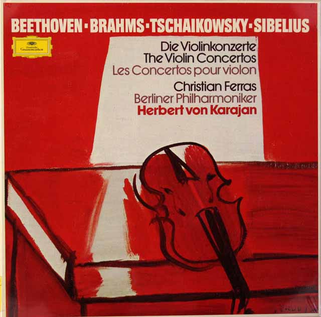 【未開封】　フェラス、カラヤンのヴァイオリン協奏曲集　独DGG　3703　LP レコード