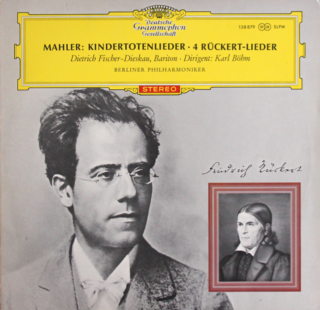 【赤ステレオ/独最初期盤】　F.=ディースカウ&ベームのマーラー/「亡き子を偲ぶ歌」ほか　独DGG　3704　LP レコード