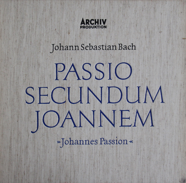 リヒターのバッハ/「ヨハネ受難曲」全曲　独ARCHIV　3704　LP レコード