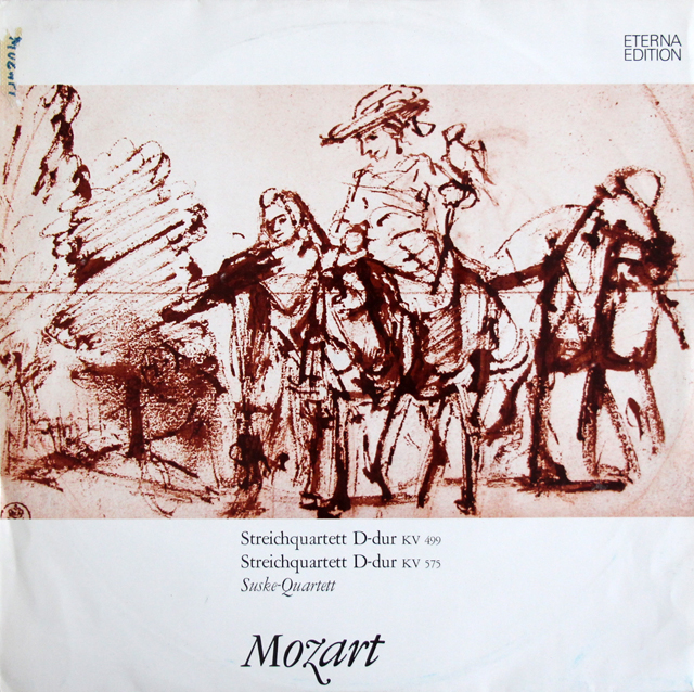 【オリジナル盤】　ズスケ四重奏団のモーツァルト/弦楽四重奏曲第20番「ホフマイスター」、21番「プロシャ王第1番」　独ETERNA　3704　LP レコード