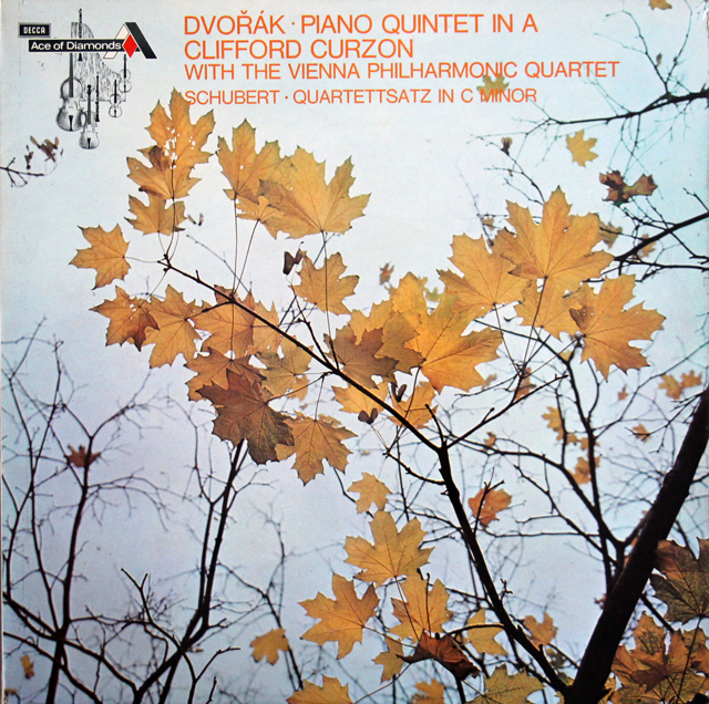 カーゾン、ウィーンフィル四重奏団のドヴォルザーク/ピアノ五重奏曲ほか　英DECCA (Ace of Diamonds)　3704　LP レコード