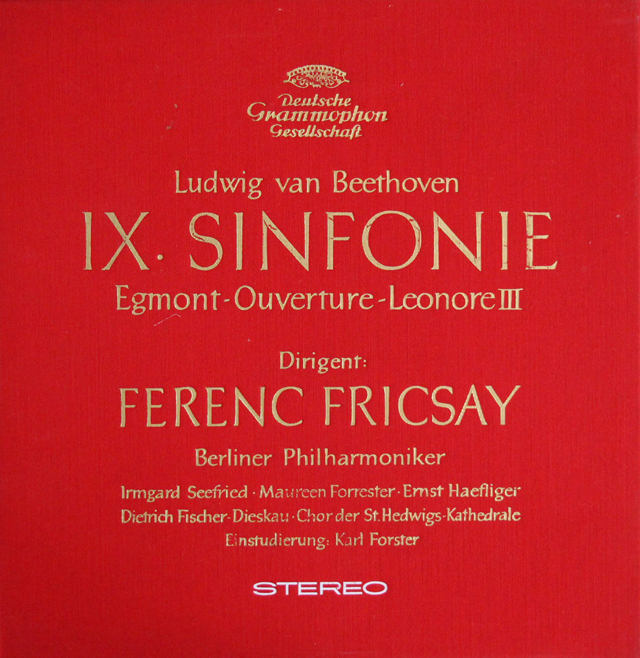 【独最初期盤】　フリッチャイのベートーヴェン/交響曲第9番「合唱付き」ほか　独DGG　3705　LP レコード