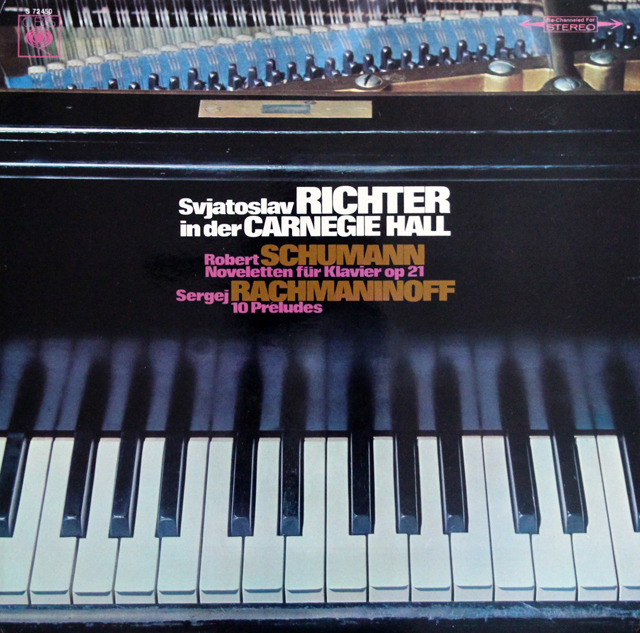 リヒテルのカーネギーホール・ライヴ(3)　シューマン/ノヴェレッテ、ラフマニノフ/前奏曲　独CBS　3705　LP レコード