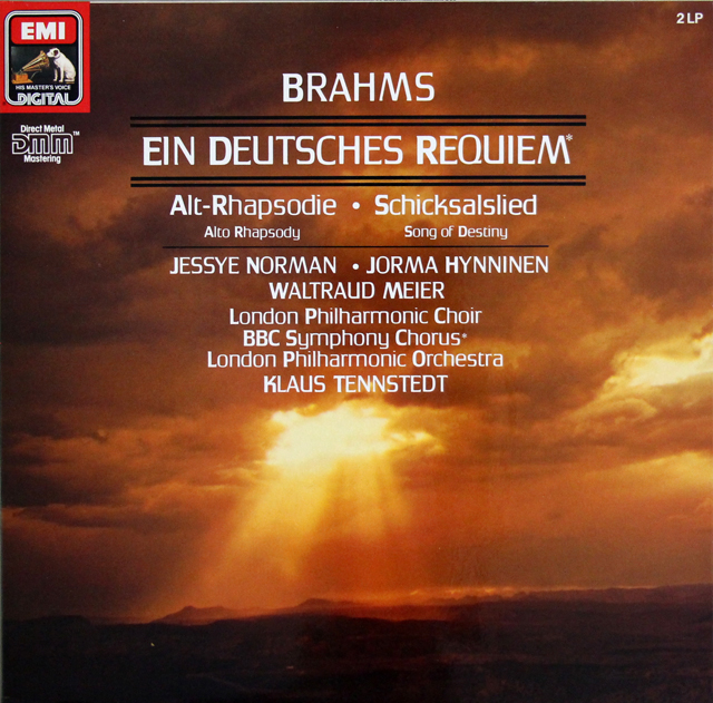 テンシュテットのブラームス/ドイツ・レクイエム　独EMI　3706　LP レコード