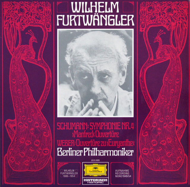 フルトヴェングラーのシューマン/交響曲第4番ほか　独DGG　3706　LP レコード