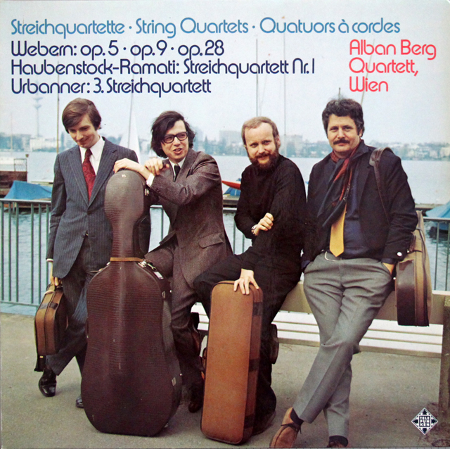 アルバン・ベルク四重奏団のウェーベルン/弦楽四重奏曲ほか　独TELEFUNKEN　3706　LP レコード