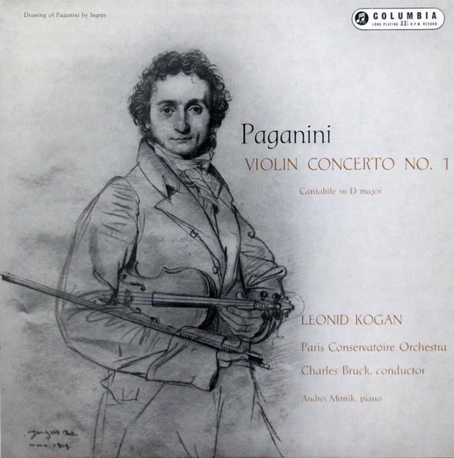 【オリジナル盤】　コーガンのパガニーニ/ヴァイオリン協奏曲 第1番 ほか　英Columbia　3706　LP レコード