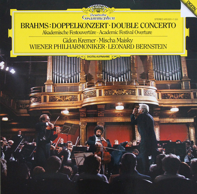 クレーメル、マイスキー、バーンスタインのブラームス/ヴァイオリンとチェロのための二重協奏曲ほか　独DGG　3707　LP レコード
