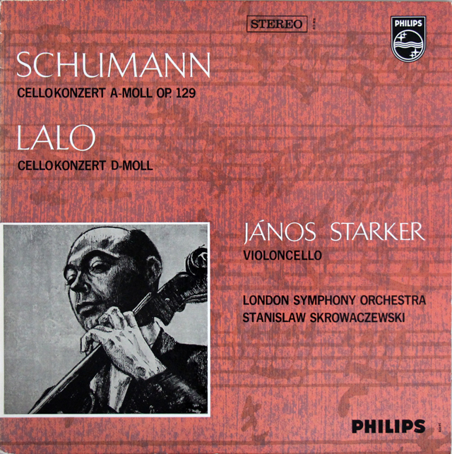 シュタルケル、スクロヴァチェフスキのシューマン＆ラロ/チェロ協奏曲集　蘭PHILIPS　3708　LP レコード