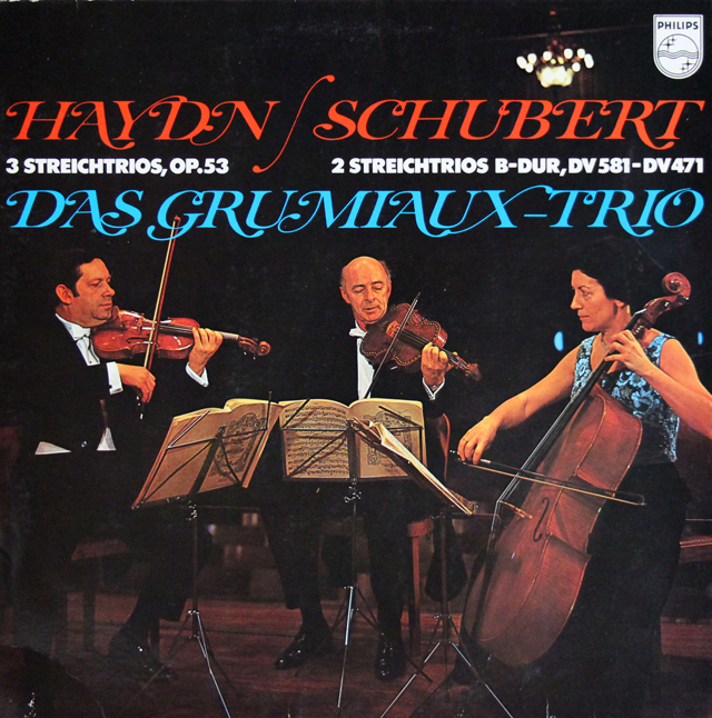 グリュミオー・トリオのシューベルト&ハイドン/弦楽三重奏曲集　蘭PHILIPS　3708　LP レコード