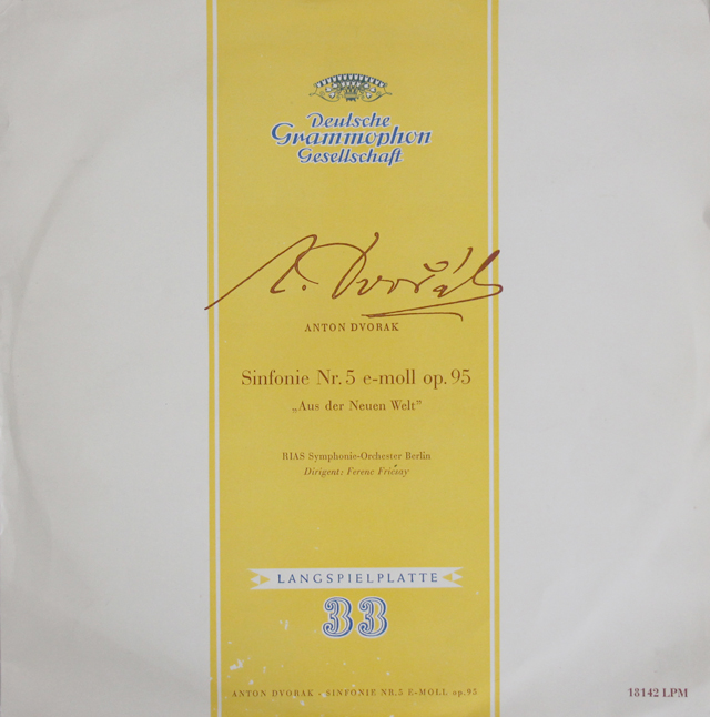 フリッチャイのドヴォルザーク/交響曲第9（5）番「新世界より」　独DGG　3708　LP レコード