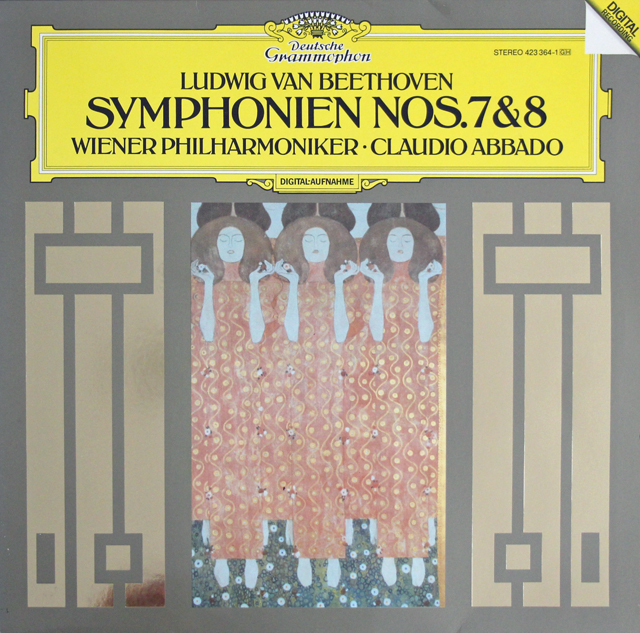 アバドのベートーヴェン/交響曲第7、8番　独DGG　3708　LP レコード