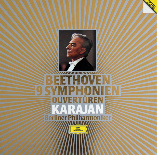 カラヤンのベートーヴェン/交響曲全集、序曲集　独DGG　3708　LP レコード