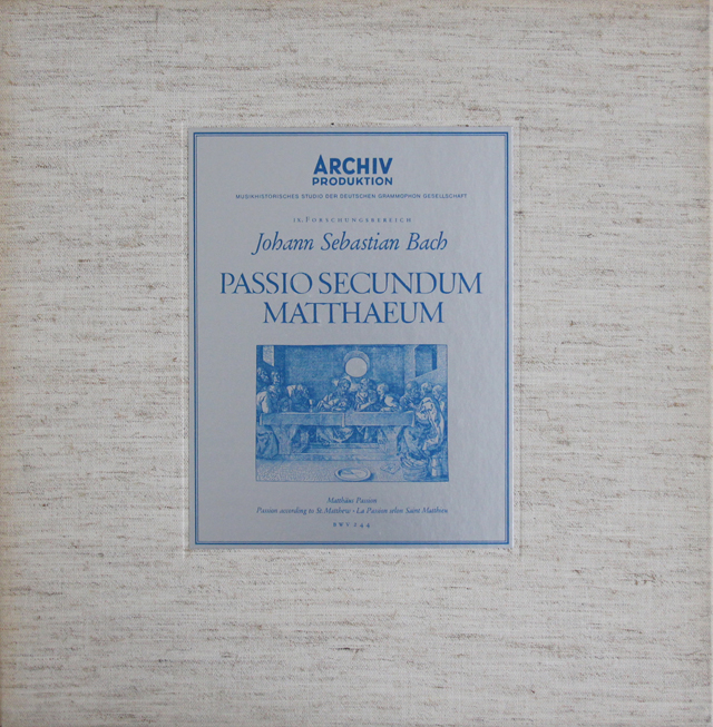 リヒターのバッハ/マタイ受難曲　独ARCHIV　3708　LP レコード