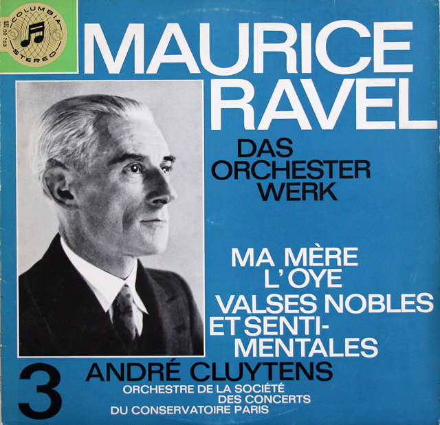 【独最初期盤】　クリュイタンスのラヴェル/管弦楽曲集3　「マ・メール・ロワ」ほか　独Columbia　3708　LP レコード