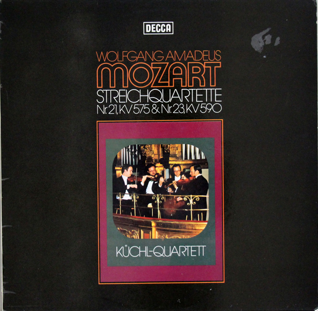 キュッヒル四重奏団のモーツァルト/弦楽四重奏曲第21&23番　独DECCA  3708　LP レコード