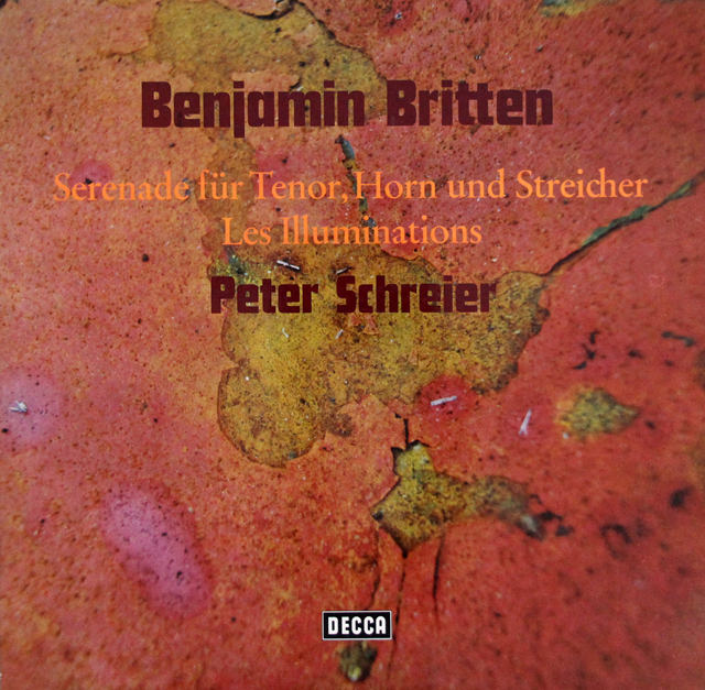 シュライアーのブリテン/テノール、ホルンと弦楽のためのセレナードほか　独DECCA　3708　LP レコード