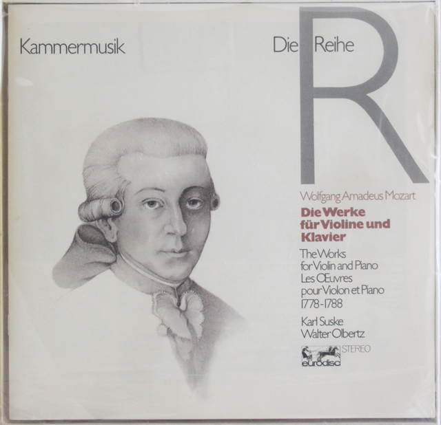 【未開封】　ズスケ、オルベルツのモーツァルト/ヴァイオリンとピアノのための作品集　独eurodisc　3708　LP レコード