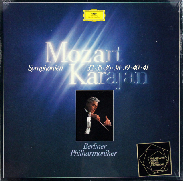 【未開封】　カラヤンのモーツァルト/交響曲第32、35、36、38、39、40、41番　独DGG　3708　LP レコード