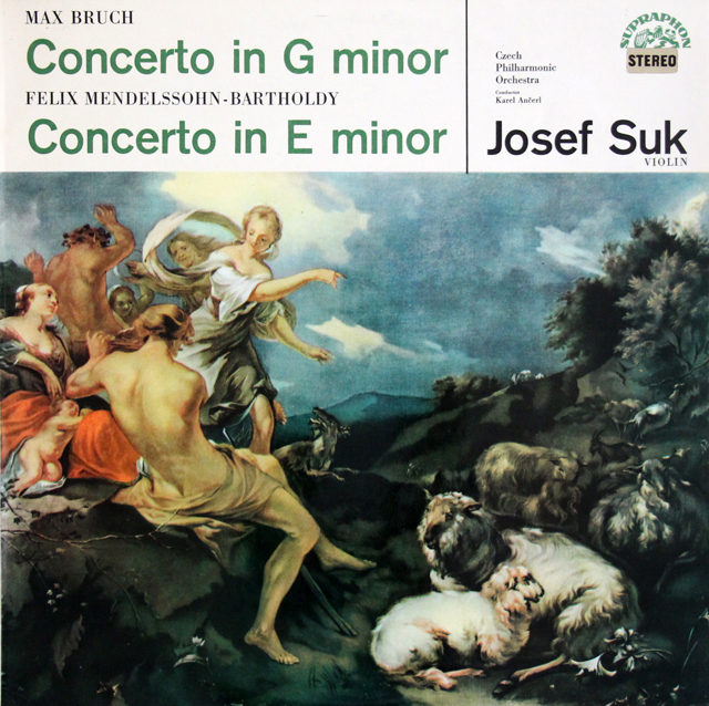 スーク、アンチェルのブルッフ、メンデルスゾーン/ヴァイオリン協奏曲集　チェコスロヴァキアSUPRAPHON　3709　LP レコード