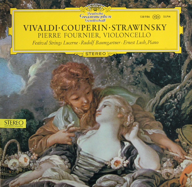 フルニエ、バウムガルトナー、ラッシュのヴィヴァルディ/チェロ協奏曲ほか　独DGG　3709　LP レコード
