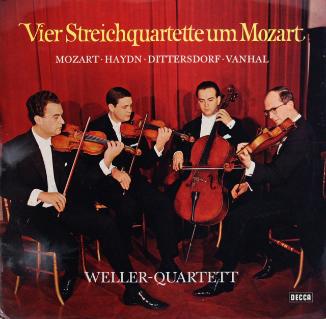 ウェラー四重奏団の「モーツァルト世代の4つの弦楽四重奏曲」　独DECCA　3709　LP レコード