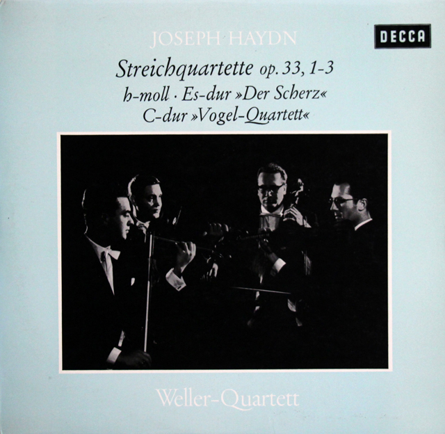 ウェラー四重奏団のハイドン/弦楽四重奏曲作品33-1~3　独DECCA　3709　LP レコード