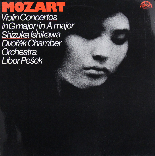 石川静、ペシェクのモーツァルト/ヴァイオリン協奏曲第3、5番　チェコスロヴァキアSUPRAPHON　3709　LP レコード
