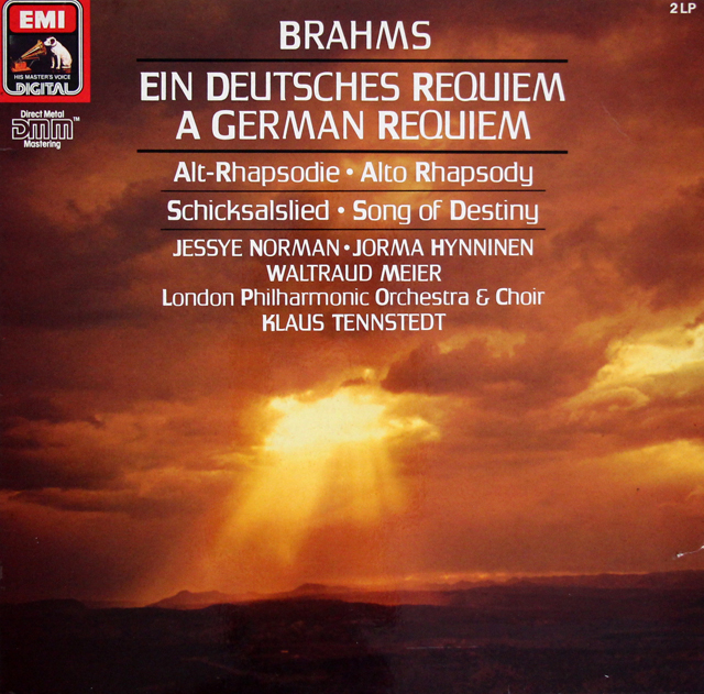 テンシュテットのブラームス/ドイツ・レクイエム　独EMI　3710　LP レコード