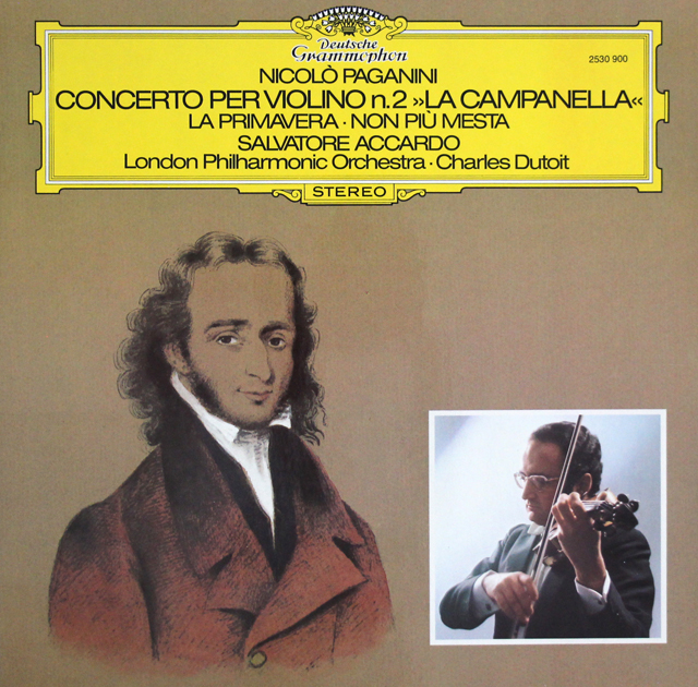 アッカルド、デュトワのパガニーニ/ヴァイオリン協奏曲第2番ほか　独DGG　3710　LP レコード