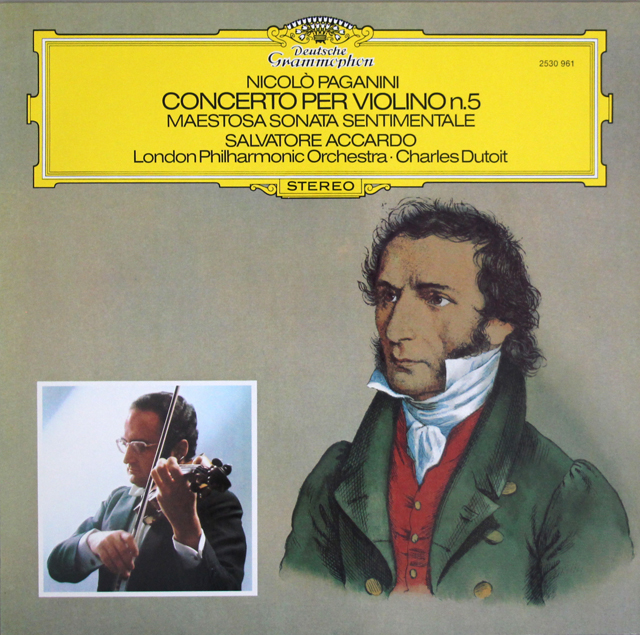 アッカルド、デュトワのパガニーニ/ヴァイオリン協奏曲第5番ほか　独DGG　3710　LP レコード