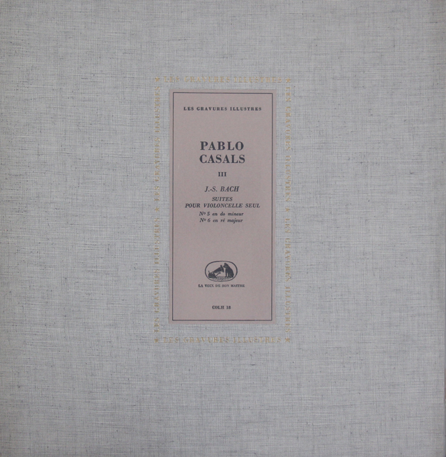 カザルスのバッハ/無伴奏チェロ組曲第5、6番　仏EMI(VSM)　3710　LP レコード