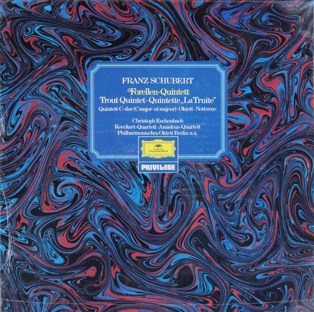 【未開封】　エッシェンバッハらのシューベルト/ピアノ五重奏曲「鱒」ほか室内楽曲集 　独DGG　3710　LP レコード