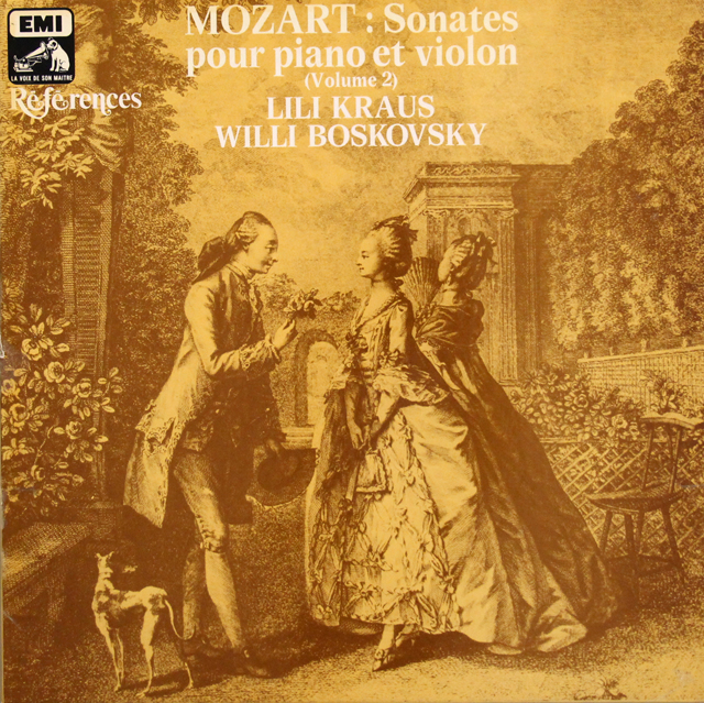ボスコフスキー、リリー・クラウスのモーツァルト/ヴァイオリンソナタ集　第2巻　仏EMI（VSM）　3713　LP レコード