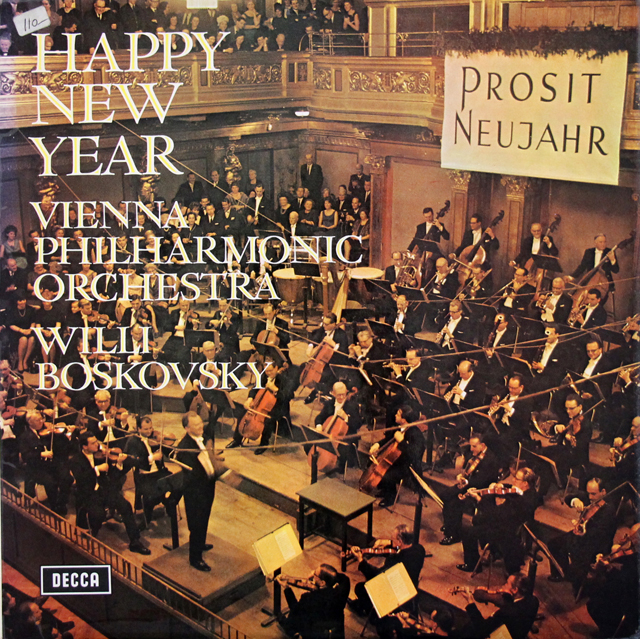 【オリジナル盤】　ボスコフスキーの「ハッピー・ニュー・イヤー」　英DECCA　3717　LP レコード