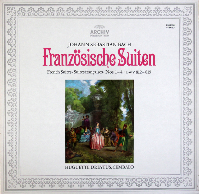 ドレフュスのバッハ/フランス組曲集 ほか　独ARCHIV　3718　LP レコード