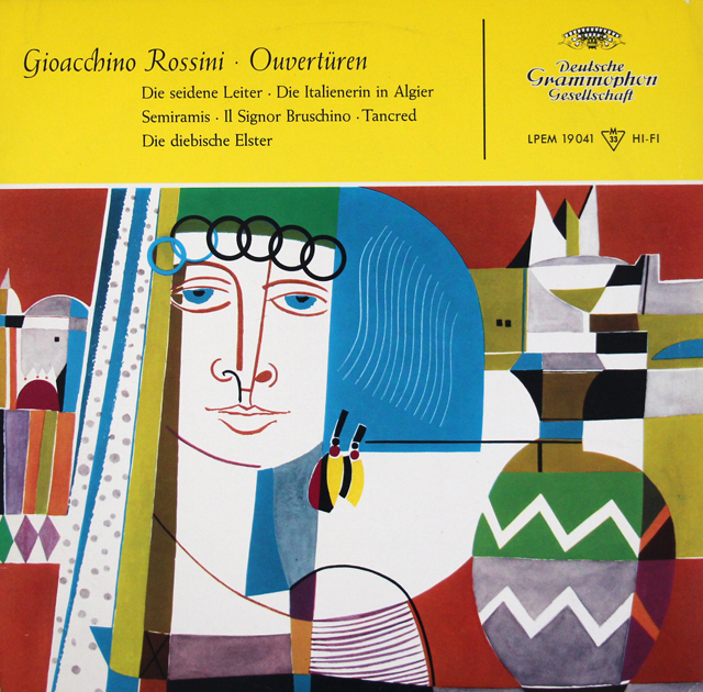 フリッチャイのロッシーニ/序曲集　独DGG　3718　LP レコード