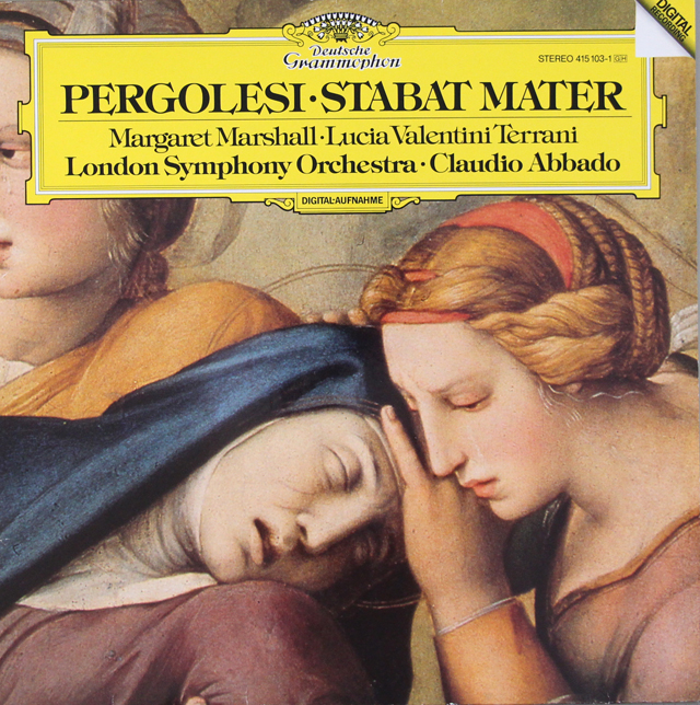 アバドのペルゴレージ/「スターバト・マーテル」　独DGG　3718　LP レコード