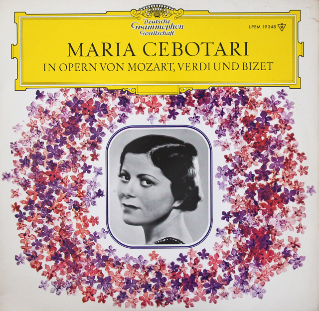 チェボターリのモーツァルト、ヴェルディ、ビゼー/オペラアリア集 　独DGG　3718　LP レコード