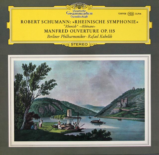クーベリックのシューマン/交響曲第3番「ライン」ほか　独DGG　3718　LP レコード