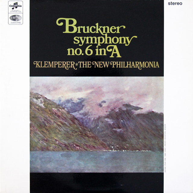 【オリジナル盤】　クレンペラーのブルックナー/交響曲第6番　英Columbia　3718　LP レコード