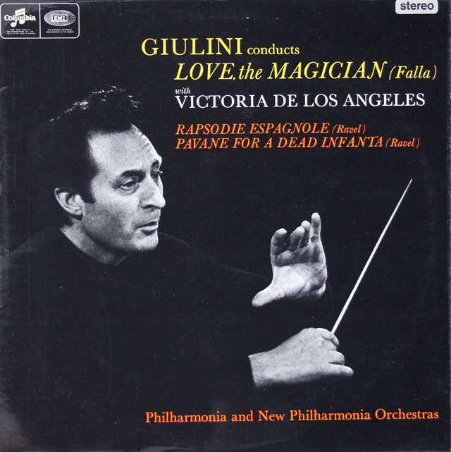 【オリジナル盤】　アンヘレス、ジュリーニのファリャ/「恋は魔術師」ほか　英Columbia　3718　LP レコード