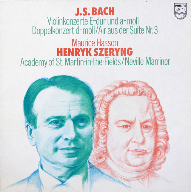 シェリング、マリナーらのバッハ/ヴァイオリン協奏曲集　蘭PHILIPS　3718　LP レコード