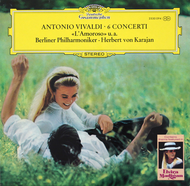 カラヤンのヴィヴァルディ/ヴァイオリン協奏曲「恋人」ほか　独DGG　3719　LP レコード