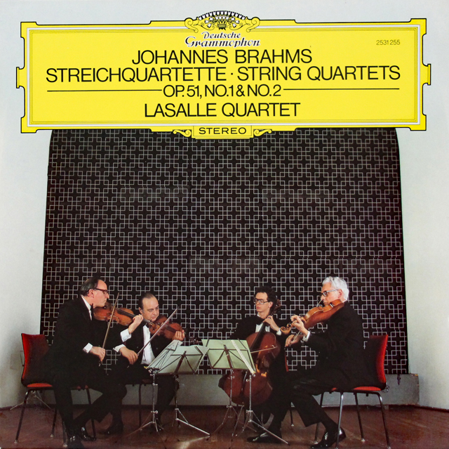 ラサール四重奏団のブラームス/弦楽四重奏曲第1、2番　独DGG　3719　LP レコード