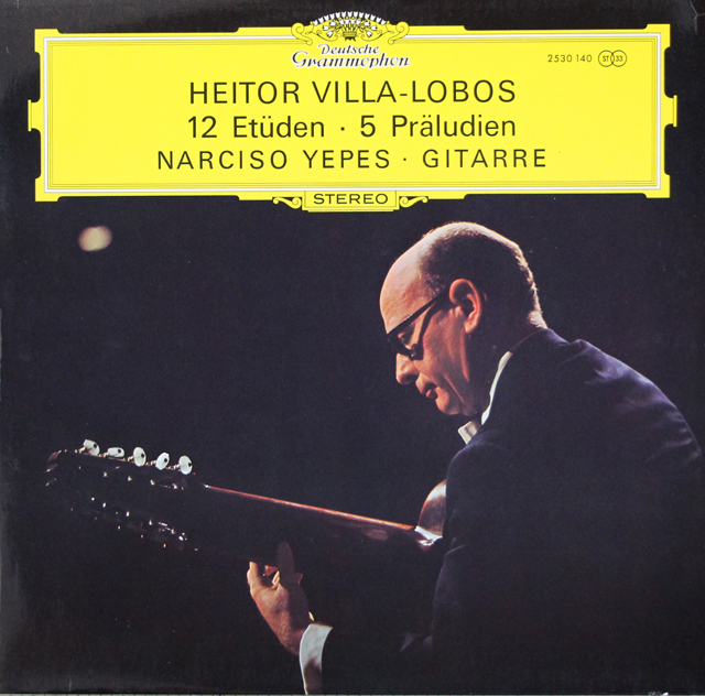 イエペスのヴィラ=ロボス/12の練習曲、5つの前奏曲　独DGG　3719　LP レコード