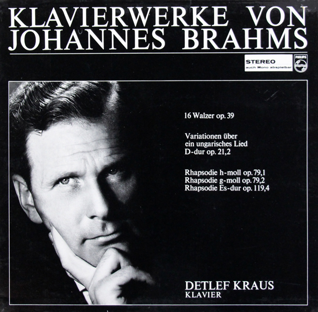 D.クラウスのブラームス/16のワルツ集ほか　独PHILIPS　3719　LP レコード